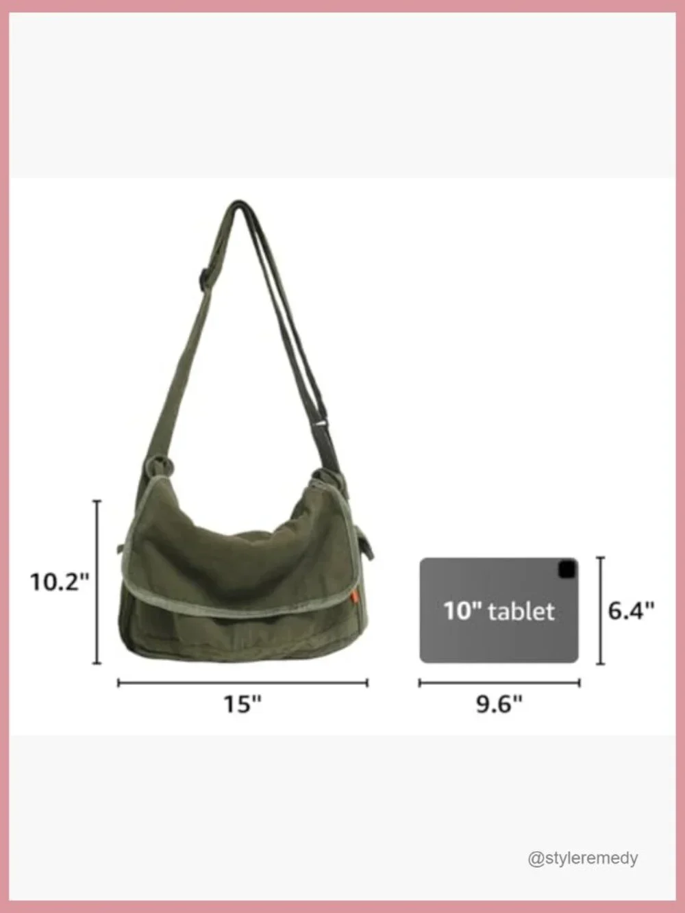 Canvas Messenger Bag Shoulder Crossbody Satchel Unisex